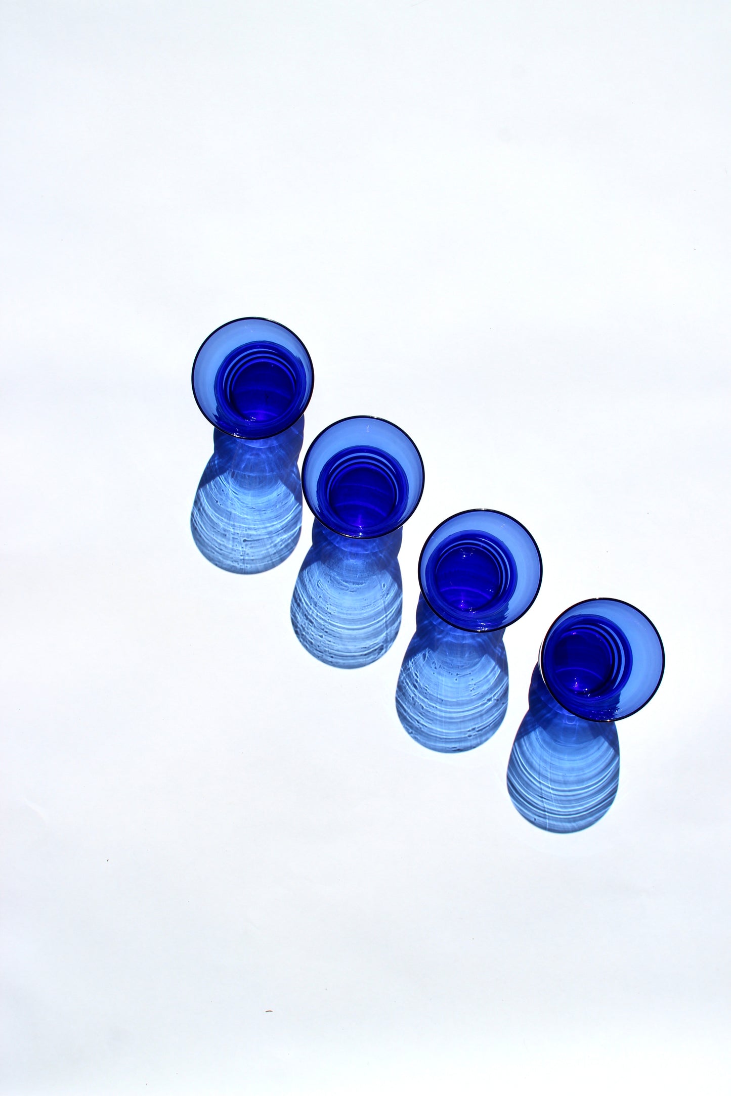 sapphire blue ribbed tumbler glasses (7)