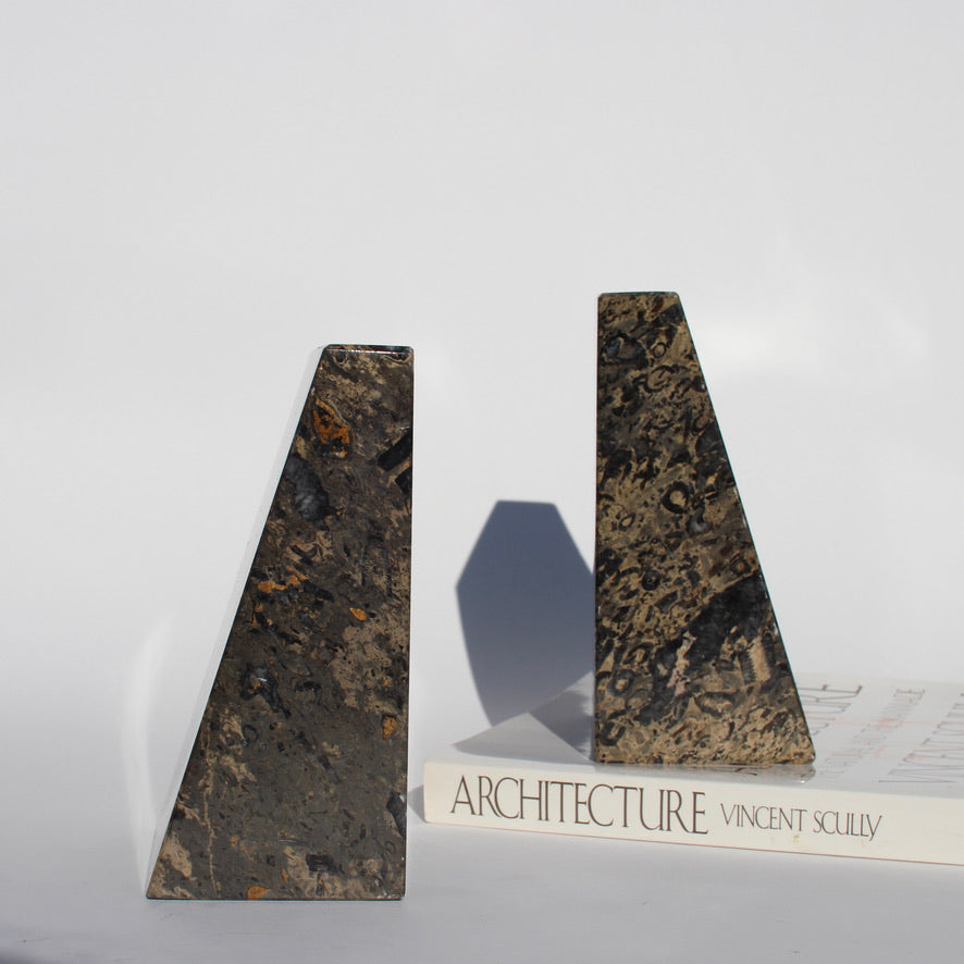 stone slant bookends