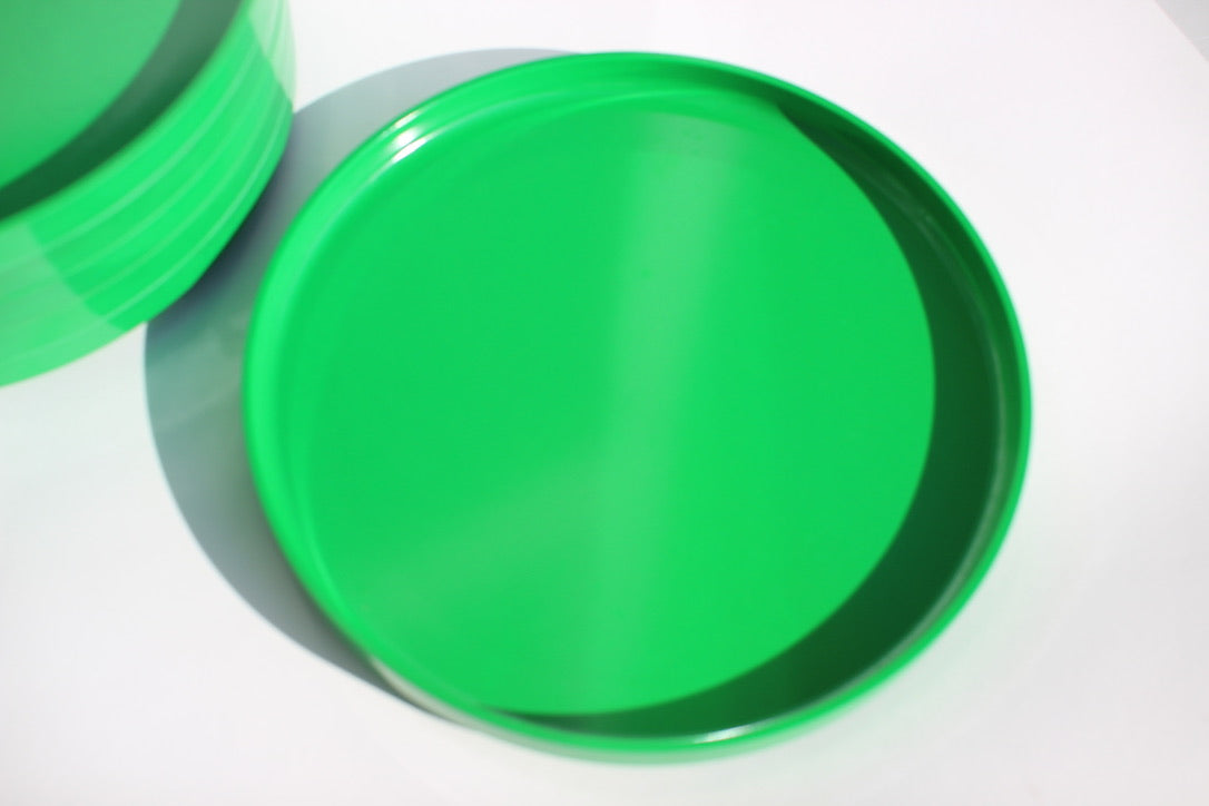 stackable apple green melamine dinner plates