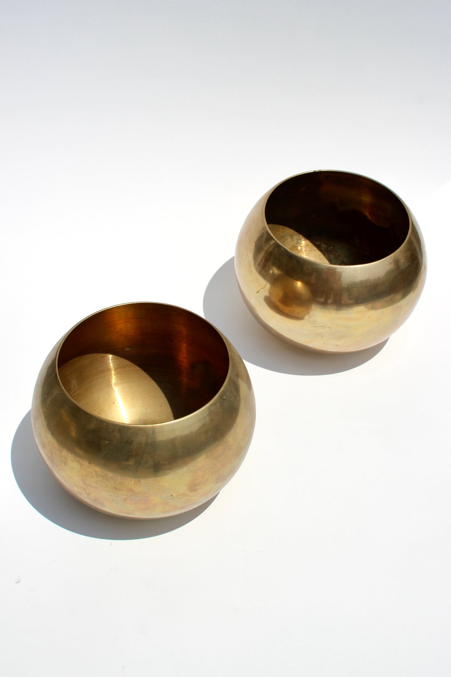 brass globe planters