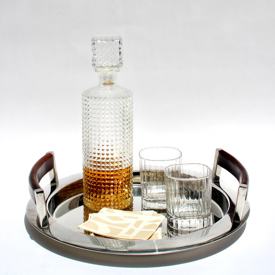 ribbed glass tumblers (2)