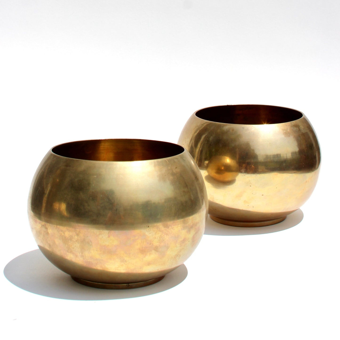 brass globe planters