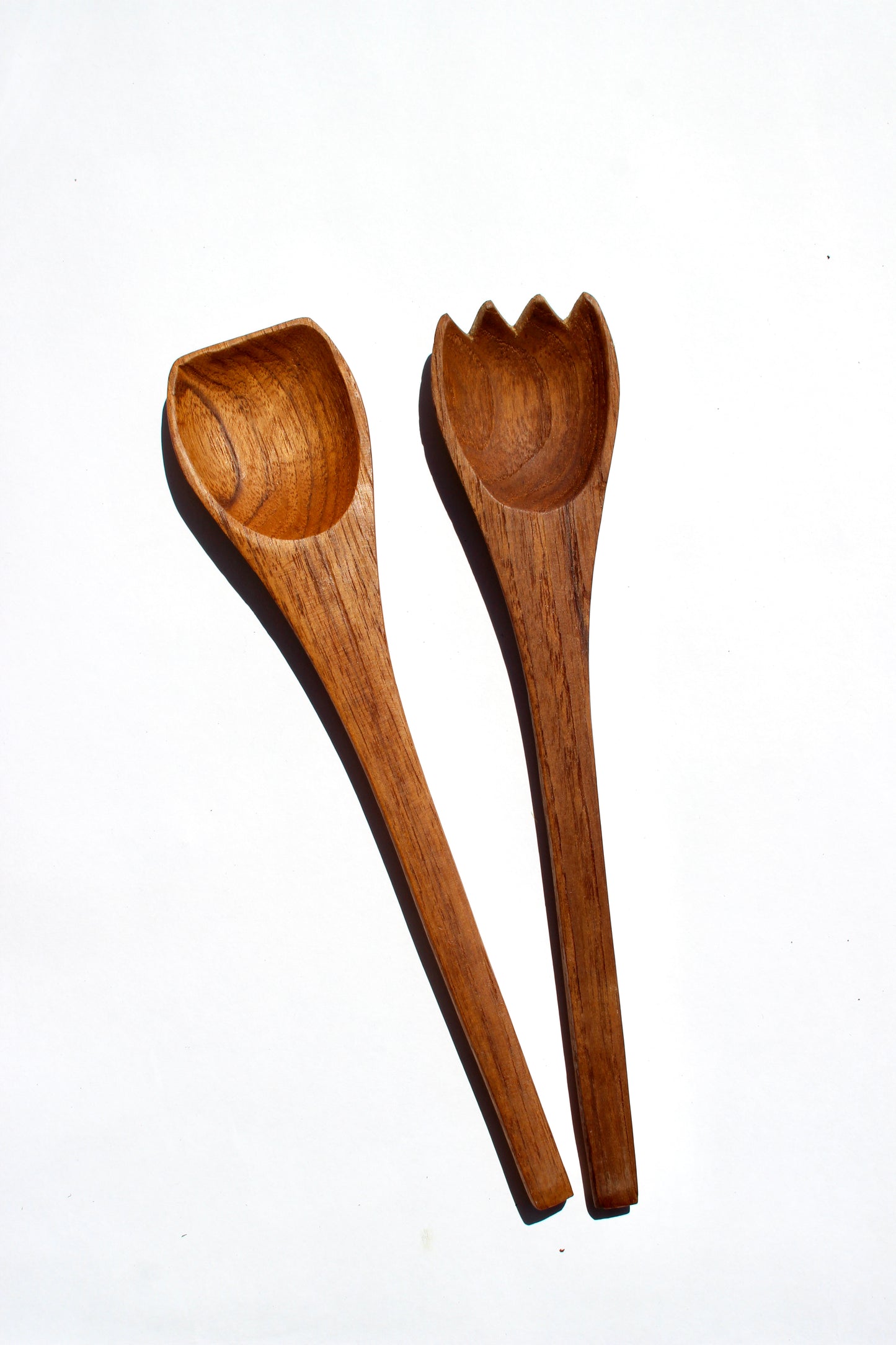 teak serving utensil set