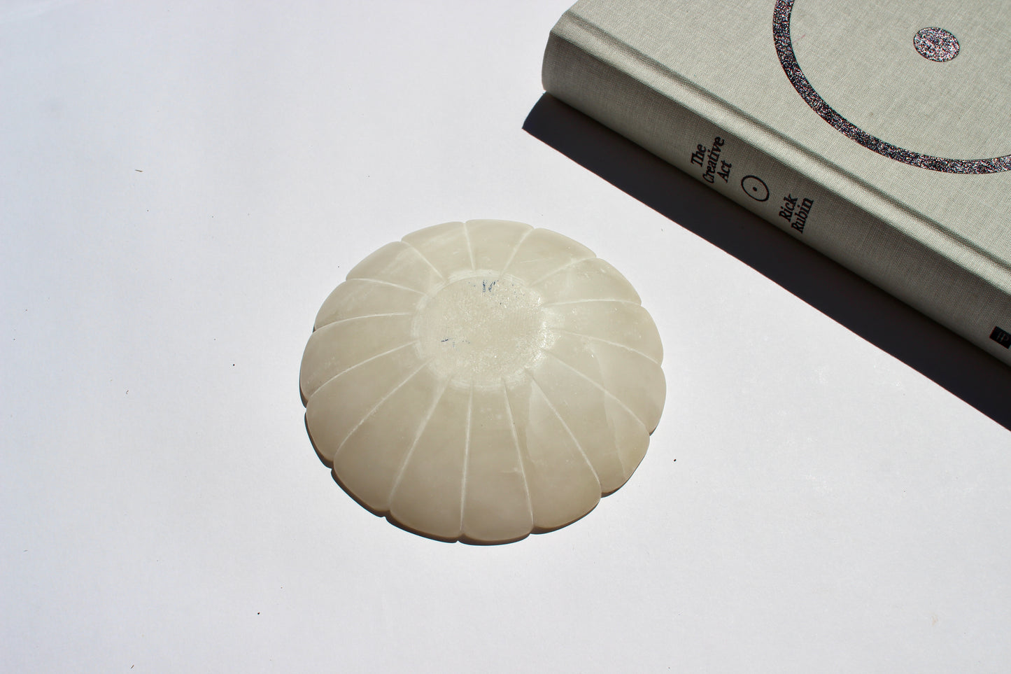 petite scalloped stone dish