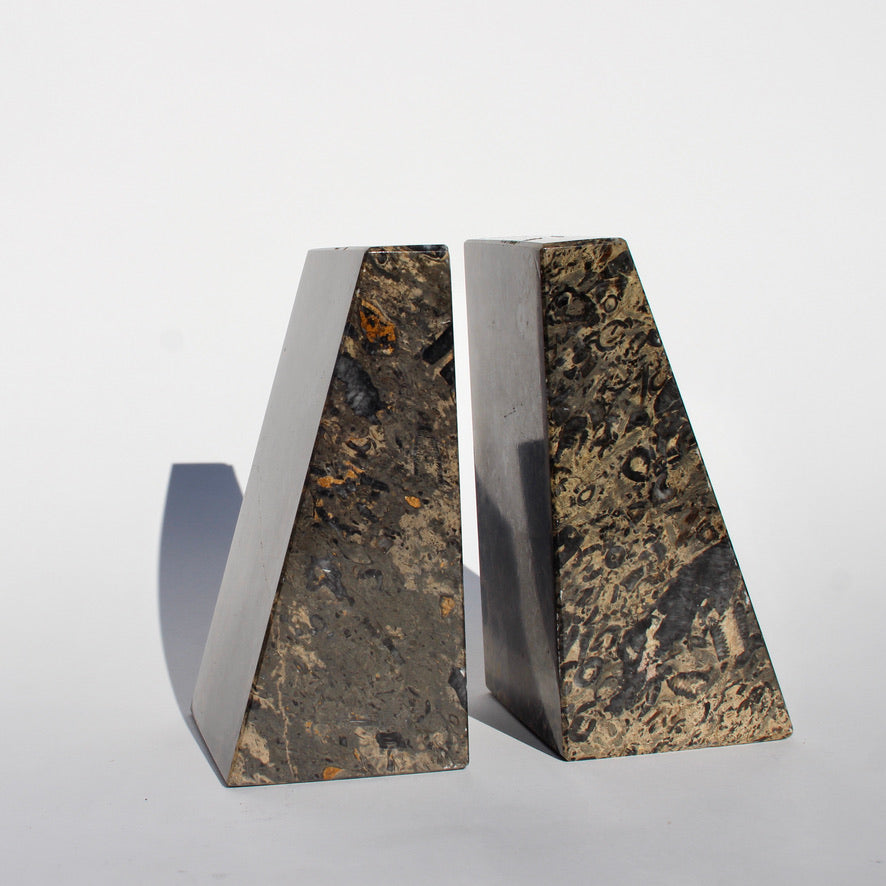stone slant bookends