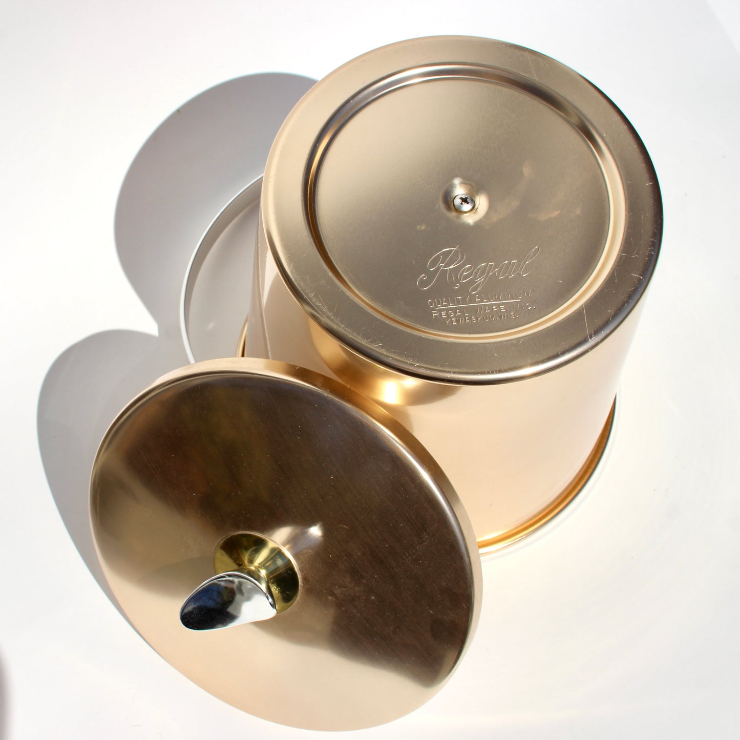 rose gold aluminum ice bucket