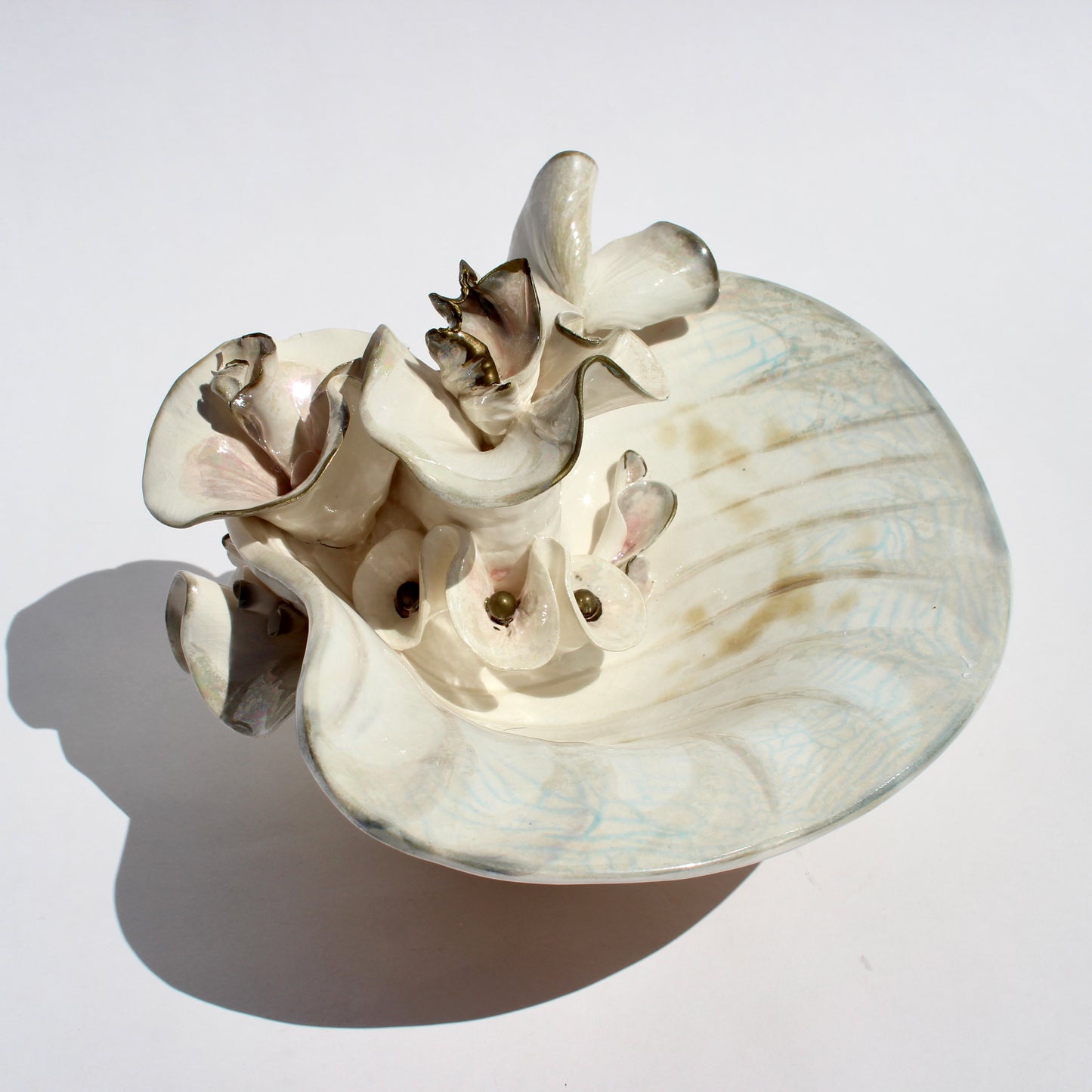 delicate porcelain shell sculpture