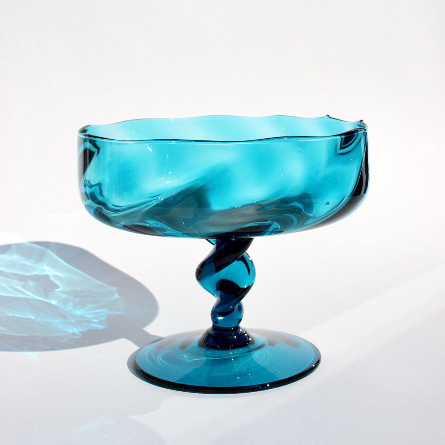 italian peacock blue bowl