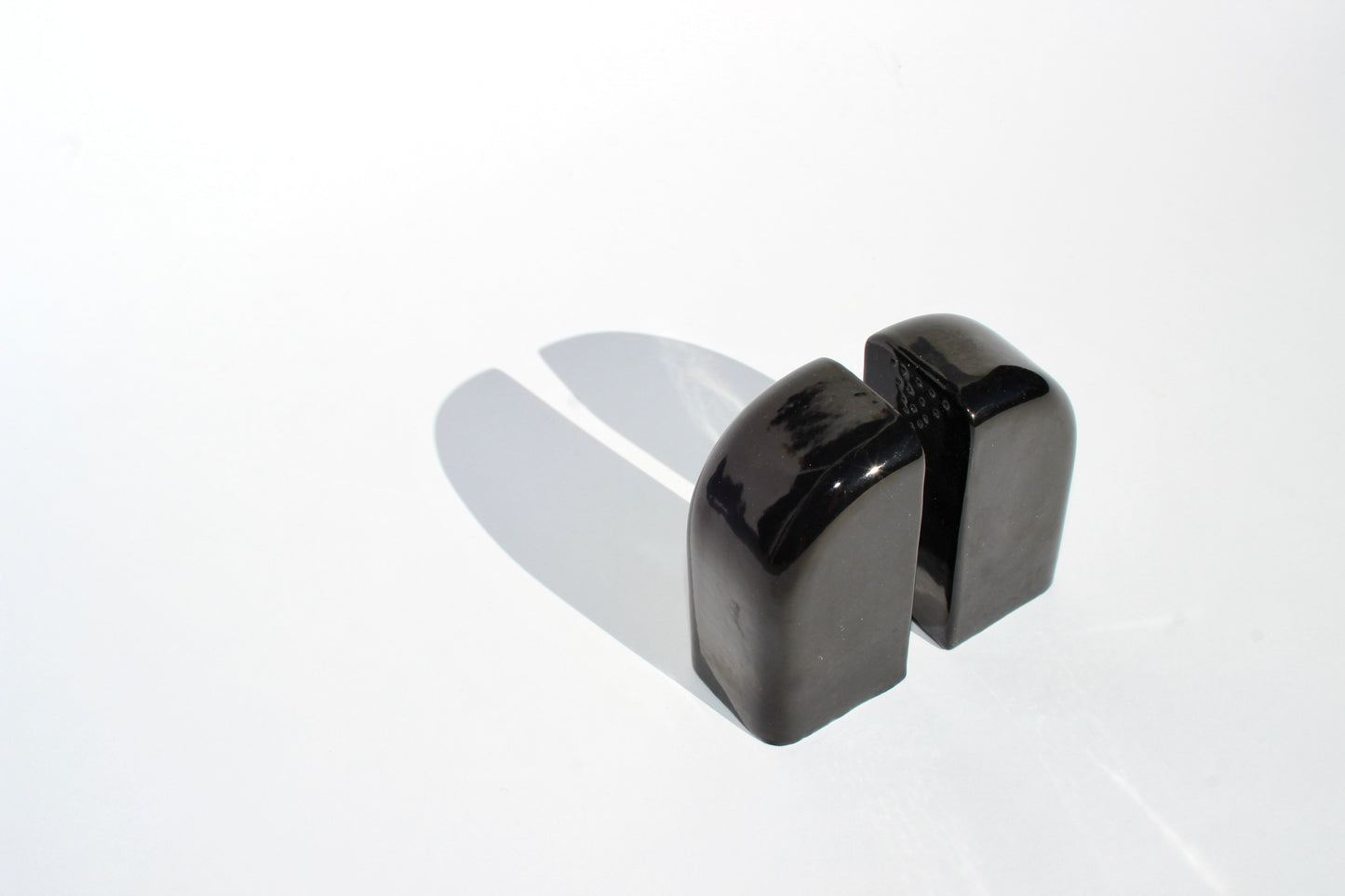 black ceramic s+p shakers