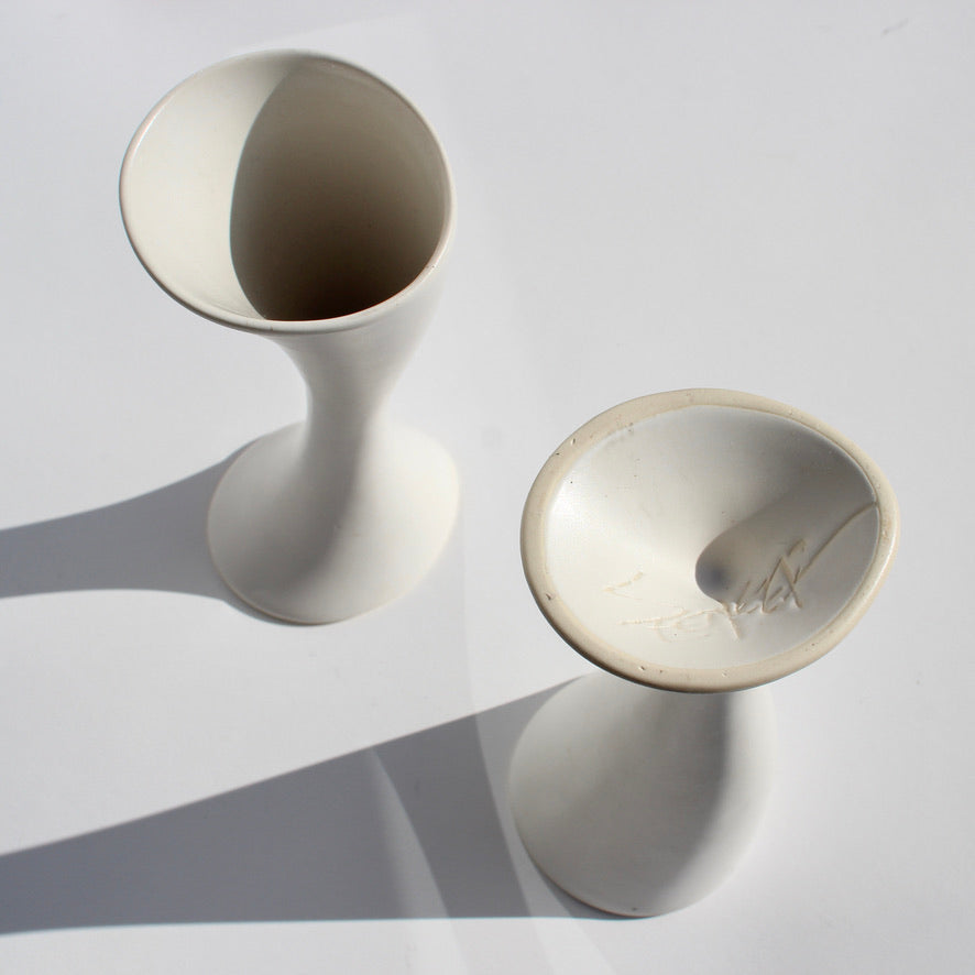 modernist sculptural goblets