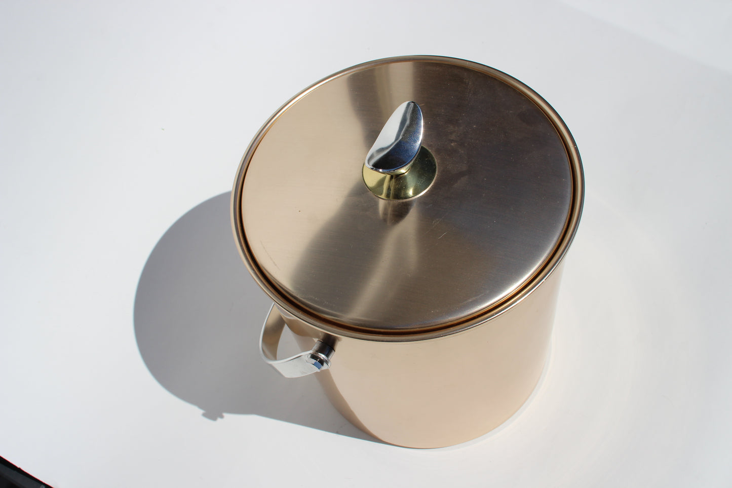 rose gold aluminum ice bucket