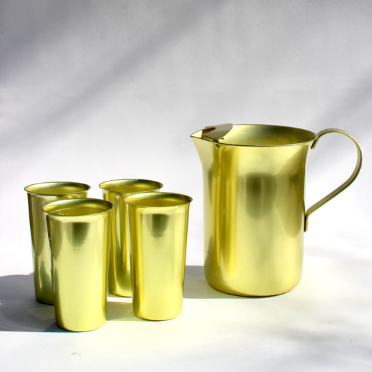 golden aluminum pitcher set