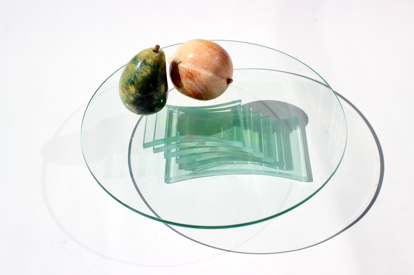 postmodern stacked glass plate