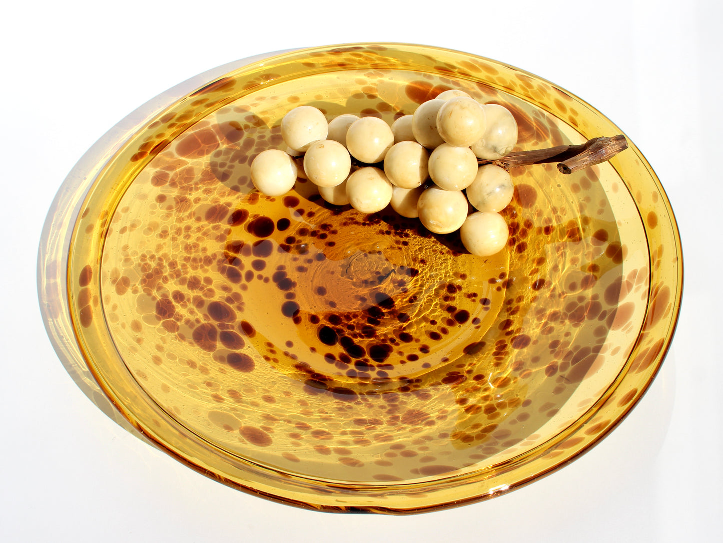 tortoise blown glass platter