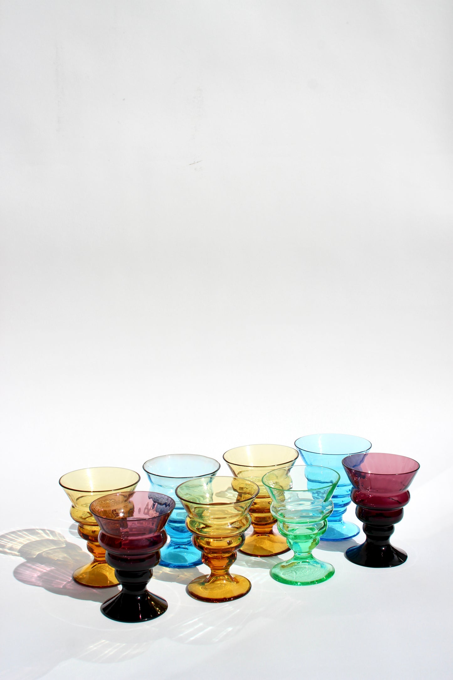 multi-colored ripple glasses (each)