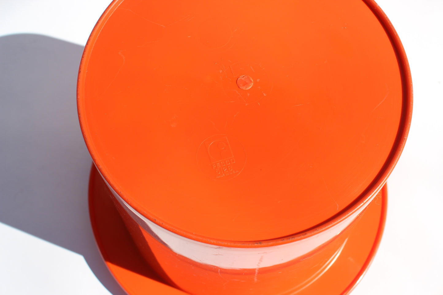 bright orange 3-piece ice bucket