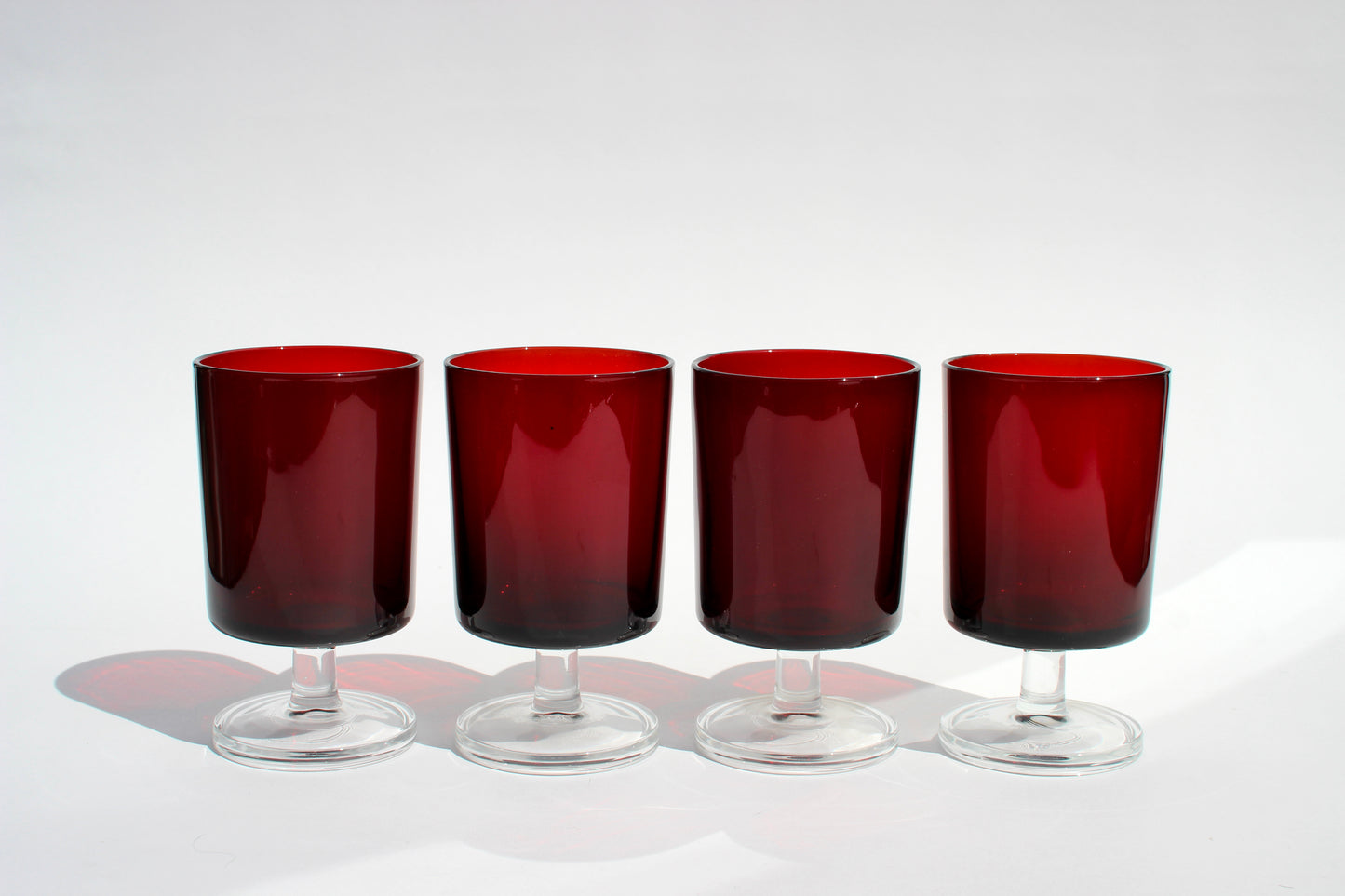 french ruby stemmed glasses (4)