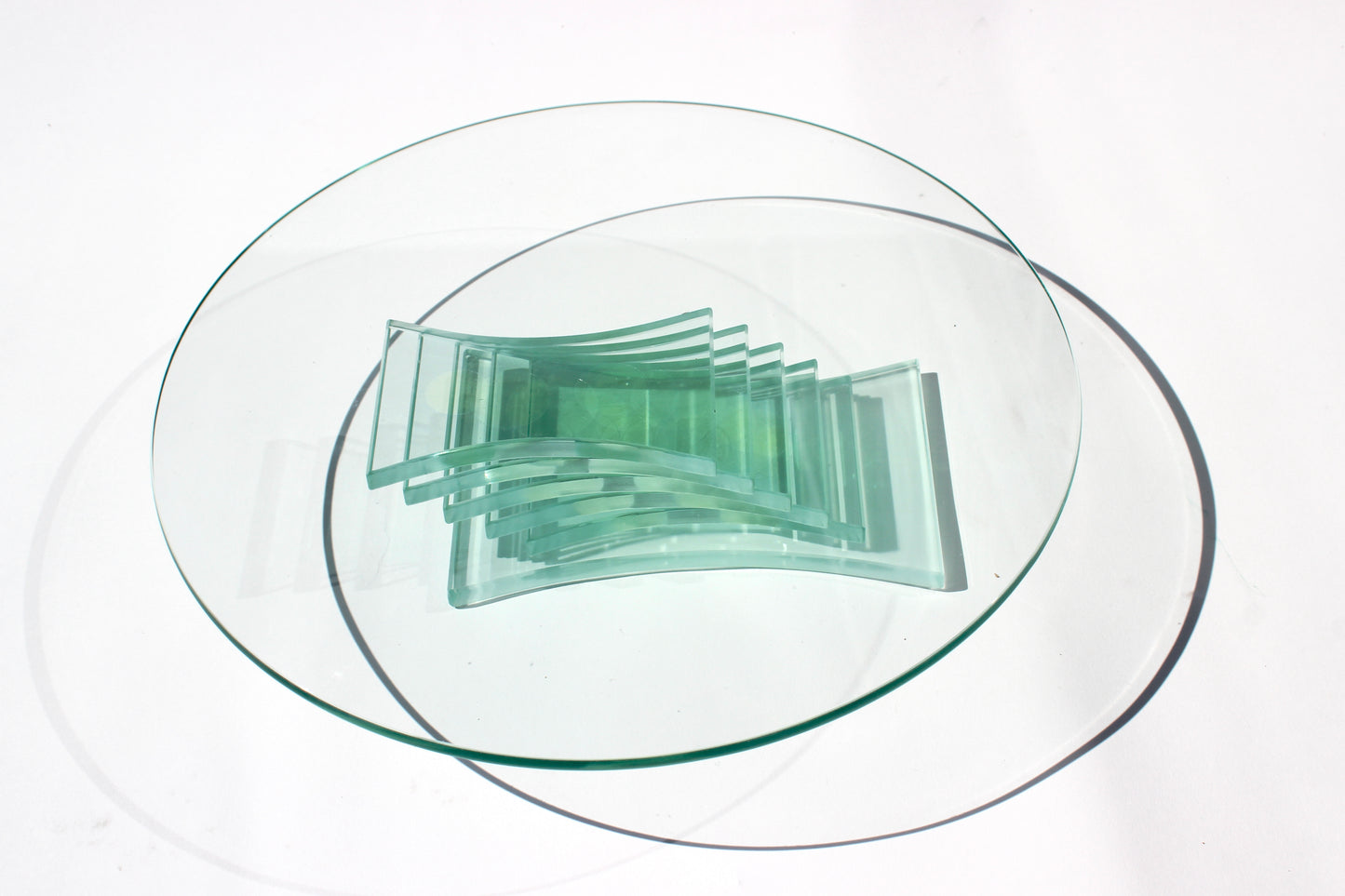 postmodern stacked glass plate