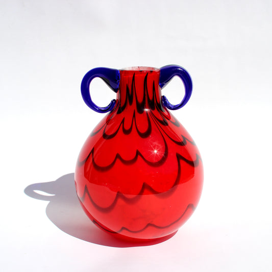 squiggle art glass vase