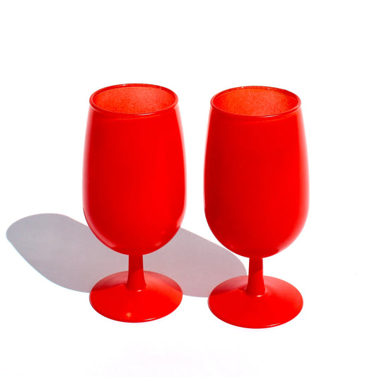 matte red stemmed glasses (2)