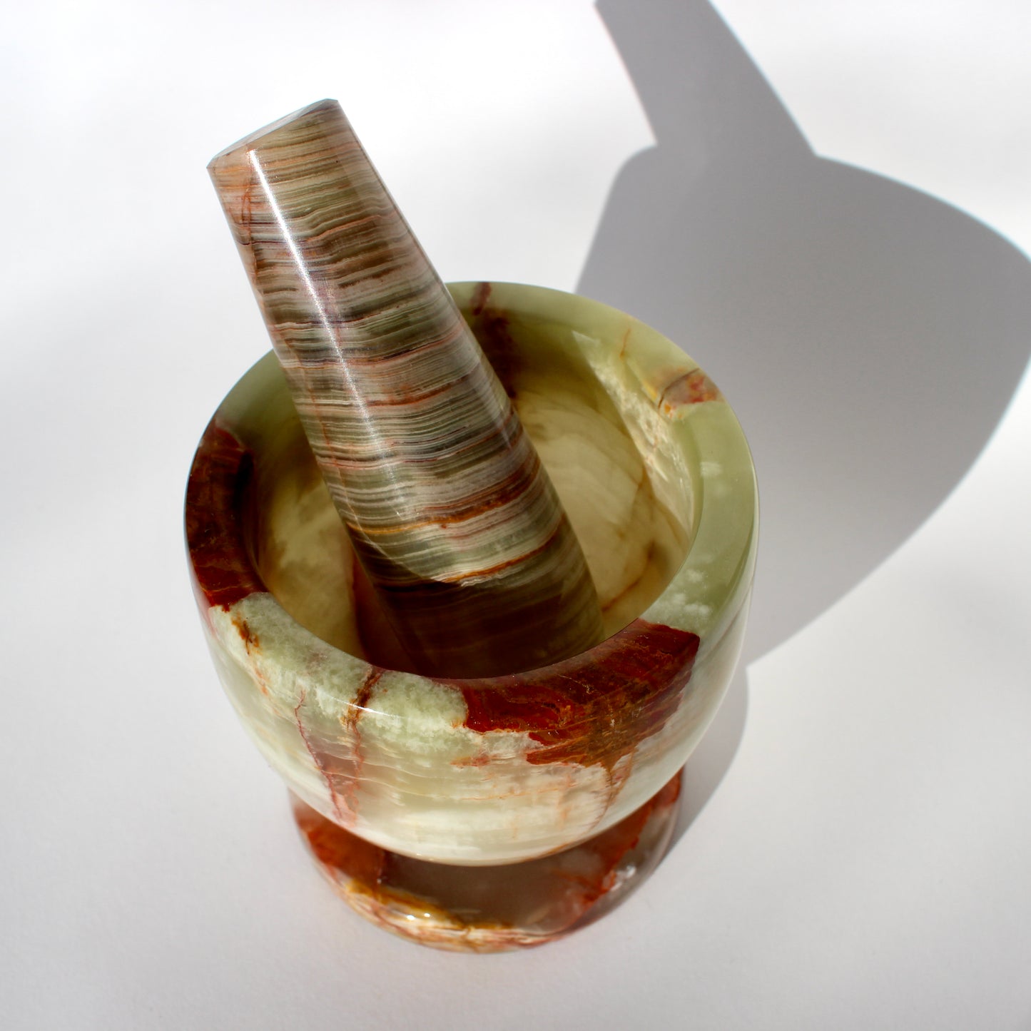 onyx mortar + pestle