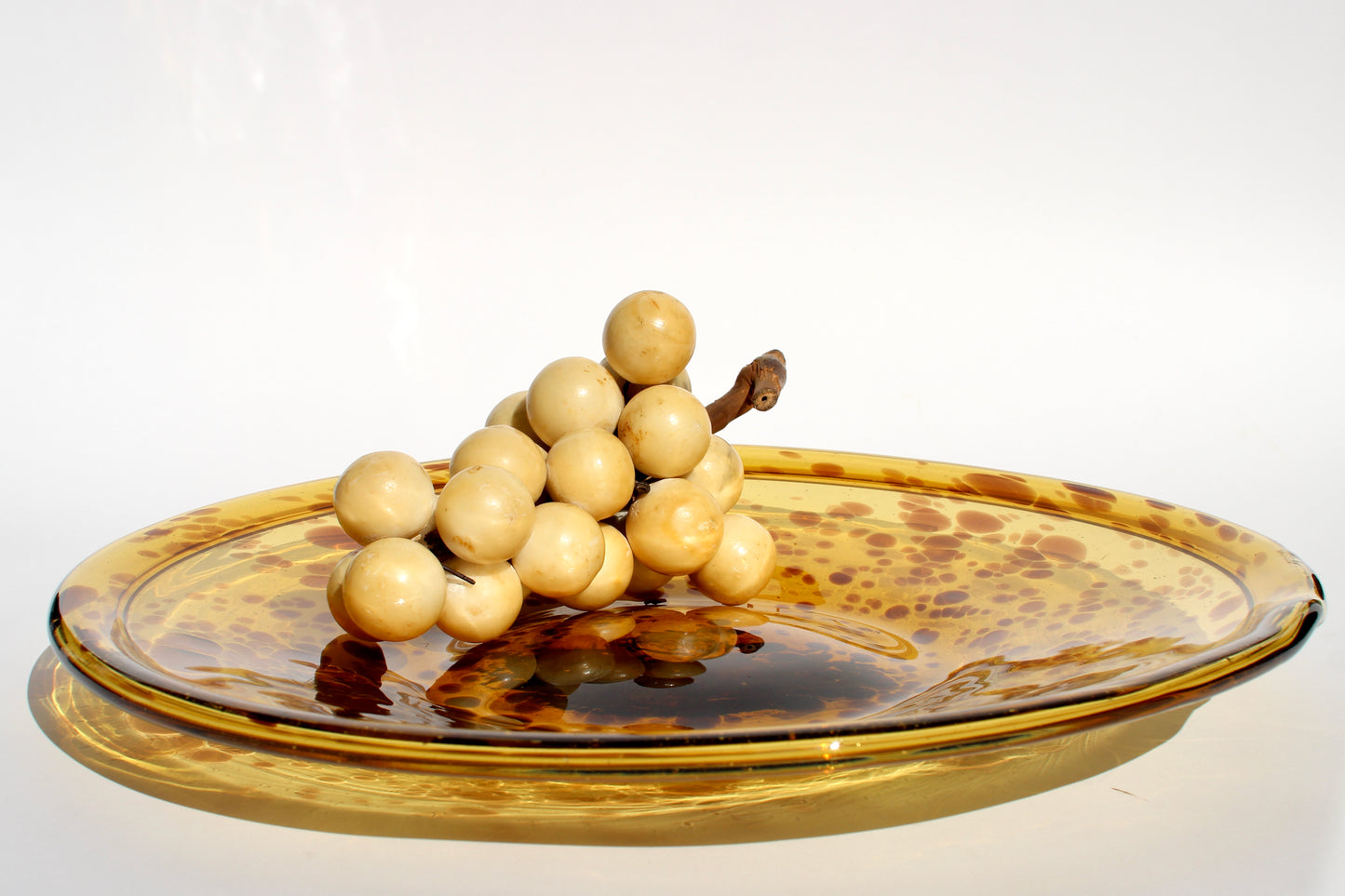 tortoise blown glass platter