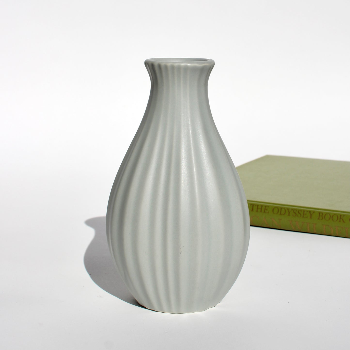 celadon ceramic bud vase