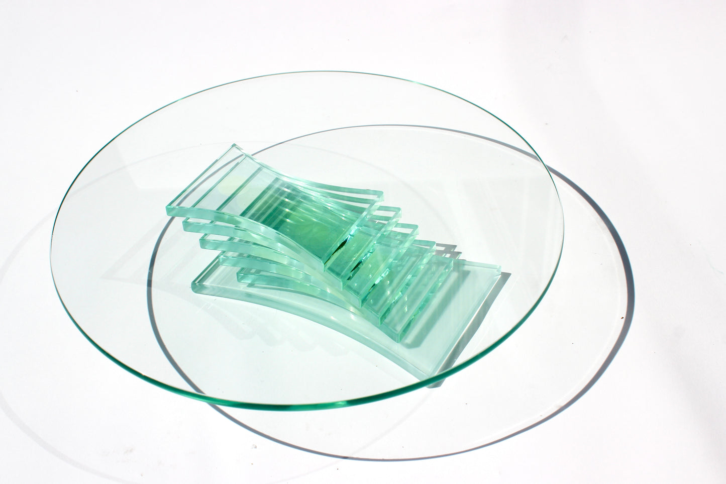 postmodern stacked glass plate