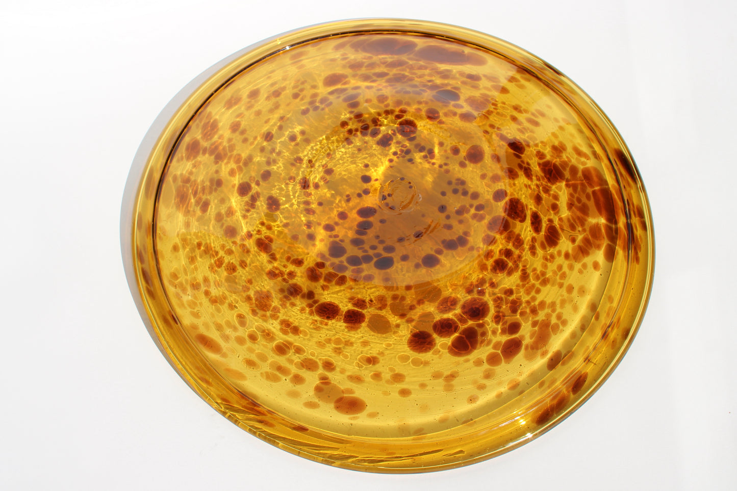tortoise blown glass platter