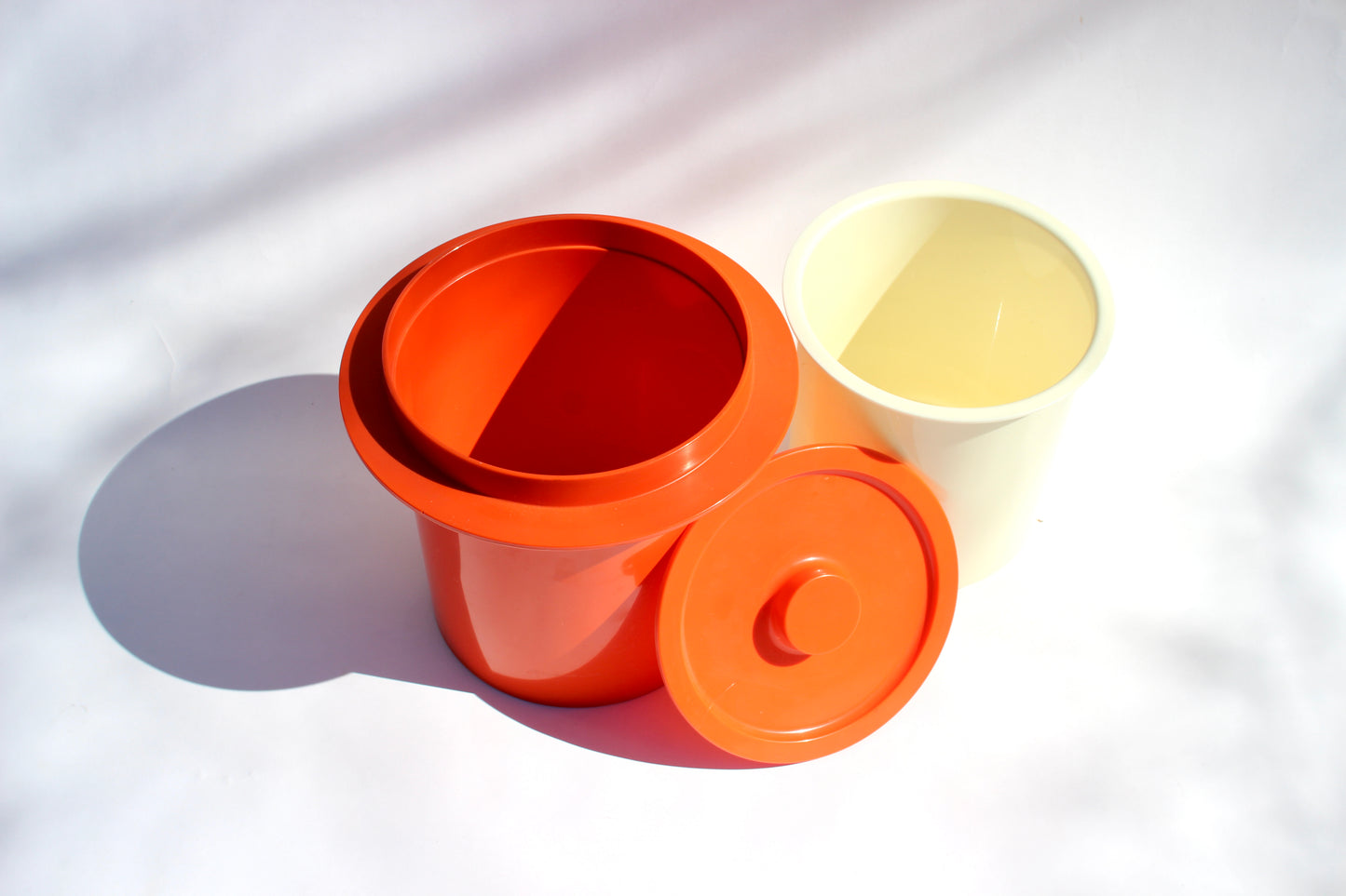 bright orange 3-piece ice bucket