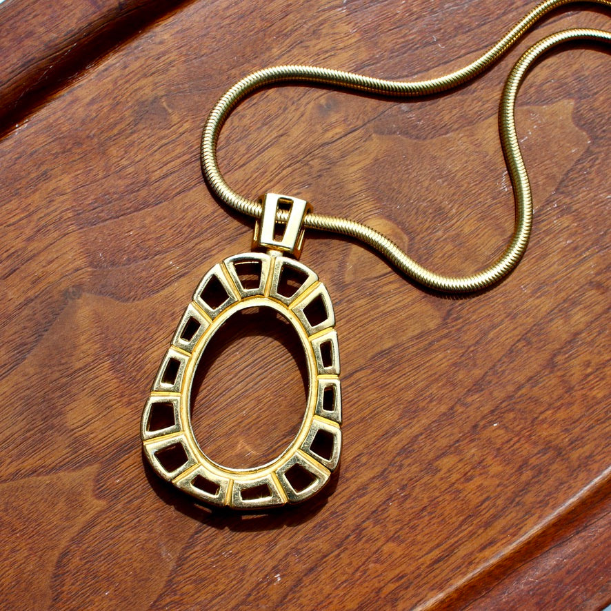 golden statement necklace