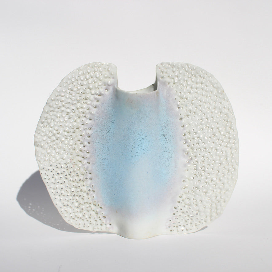 textured ceramic stingray vase