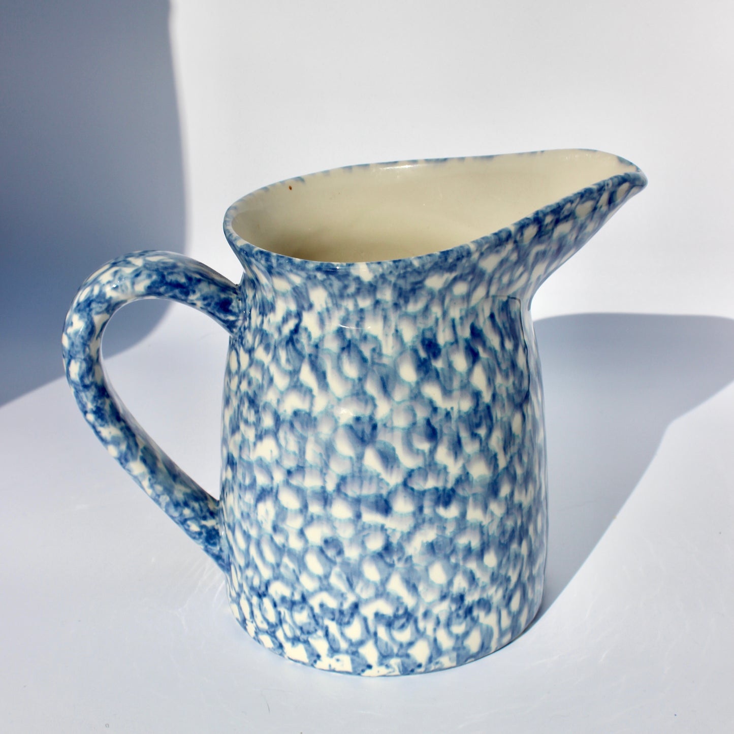 spongeware ceramic pitchers