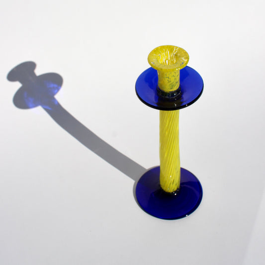 italian art glass candle holder
