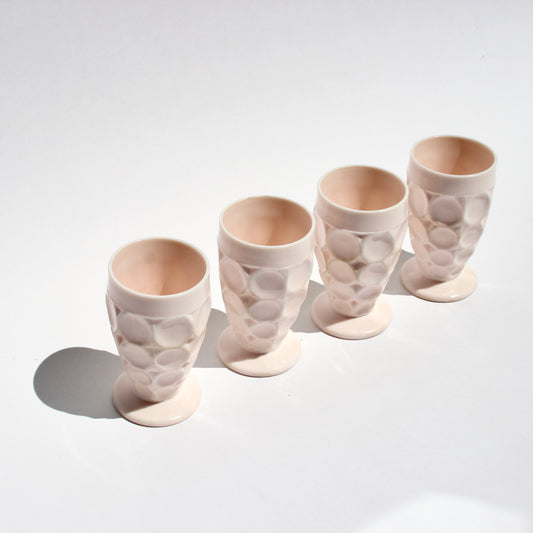 shell pink juice glasses (4)