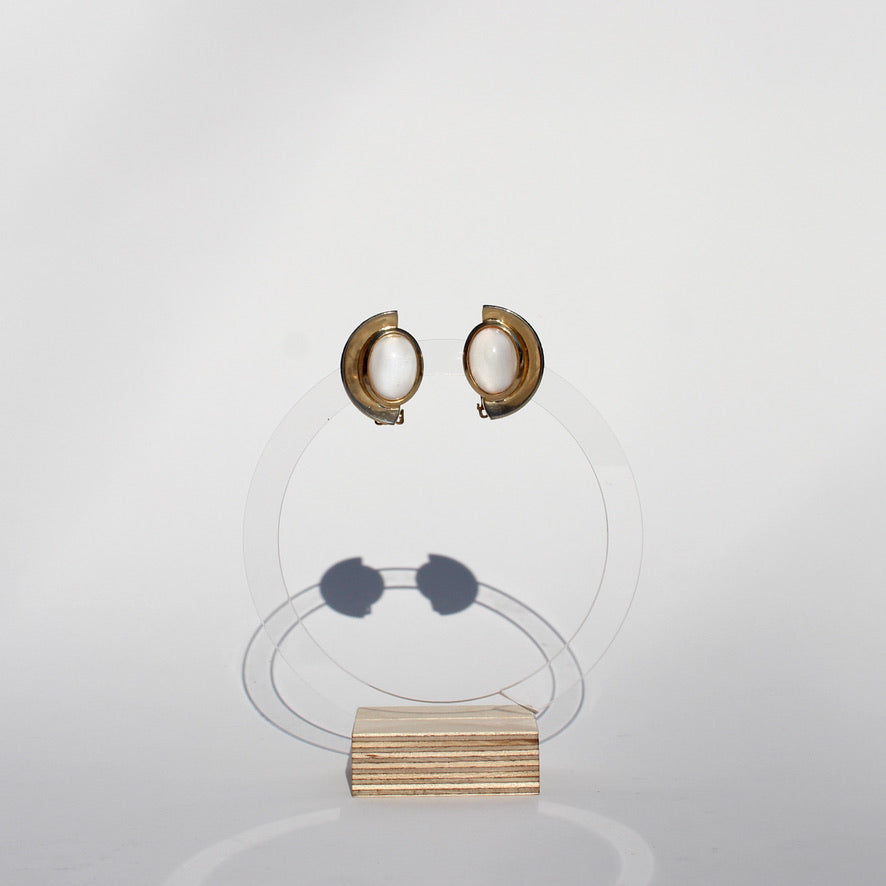 half-moon clip earrings