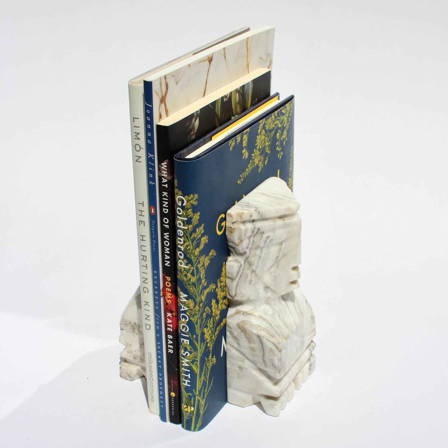 mcm marble aztec bookends