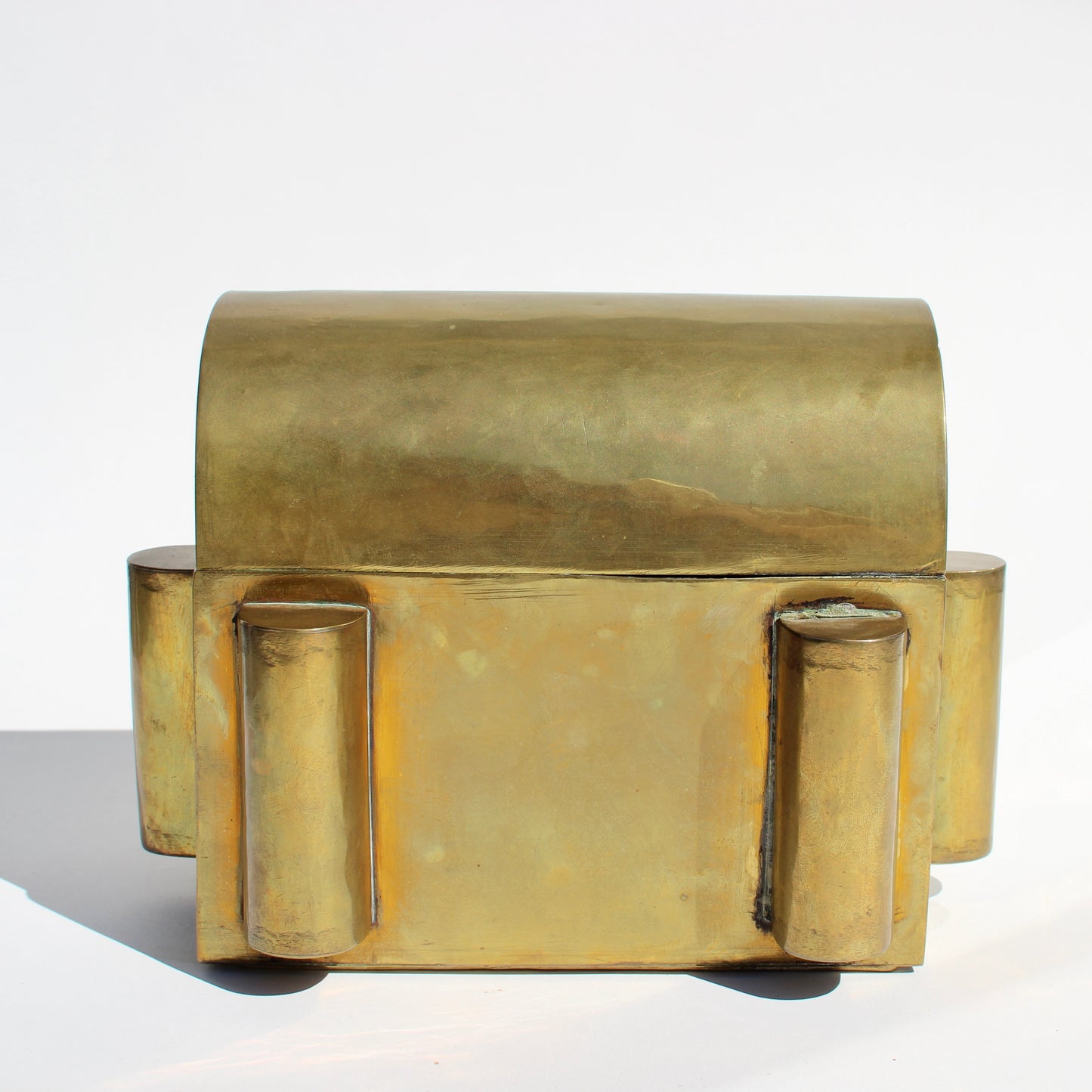 brutalist brass box