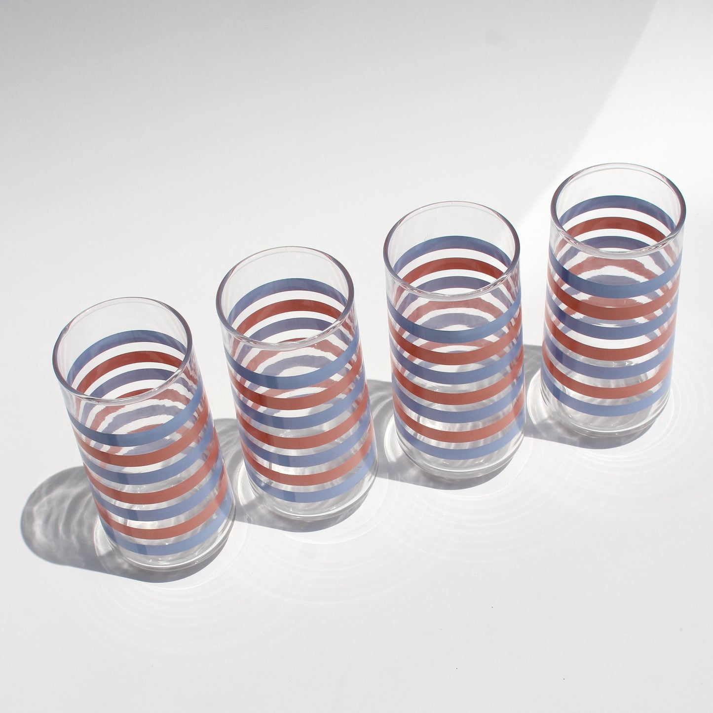 pink + blue stripe tumblers (4)