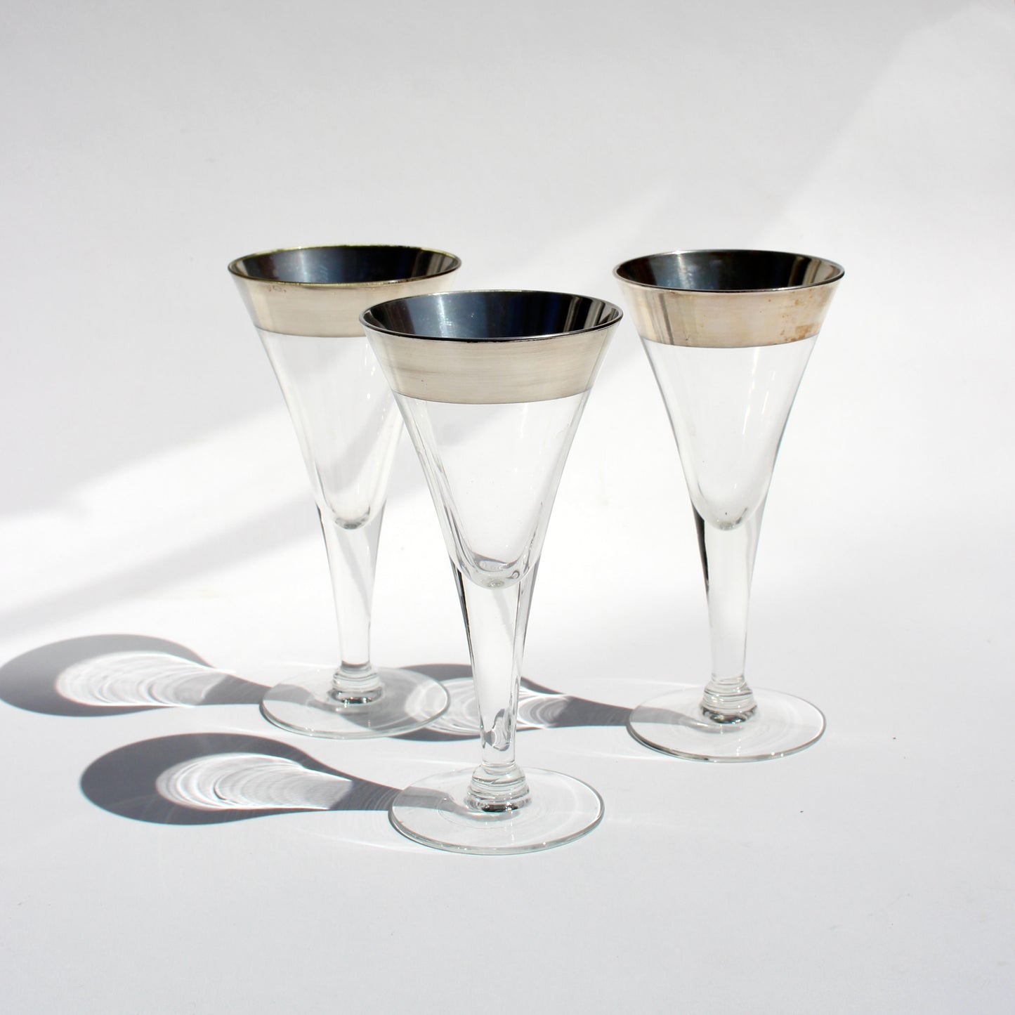 dorothy thorpe silver rim flutes (3)