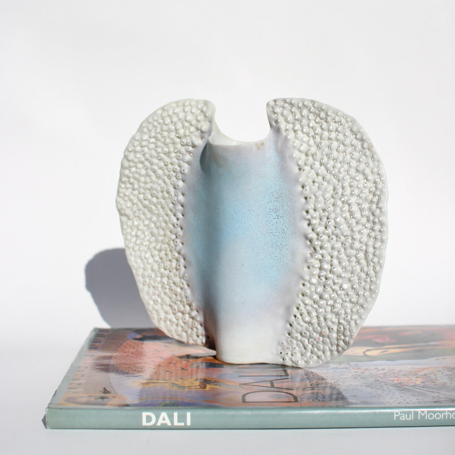 textured ceramic stingray vase