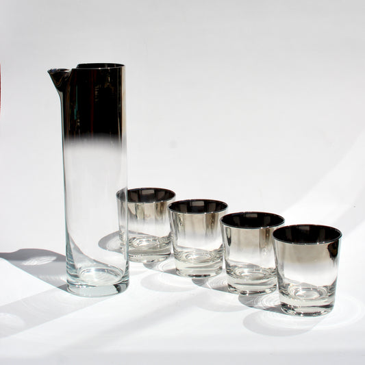 silver fade martini pitcher set