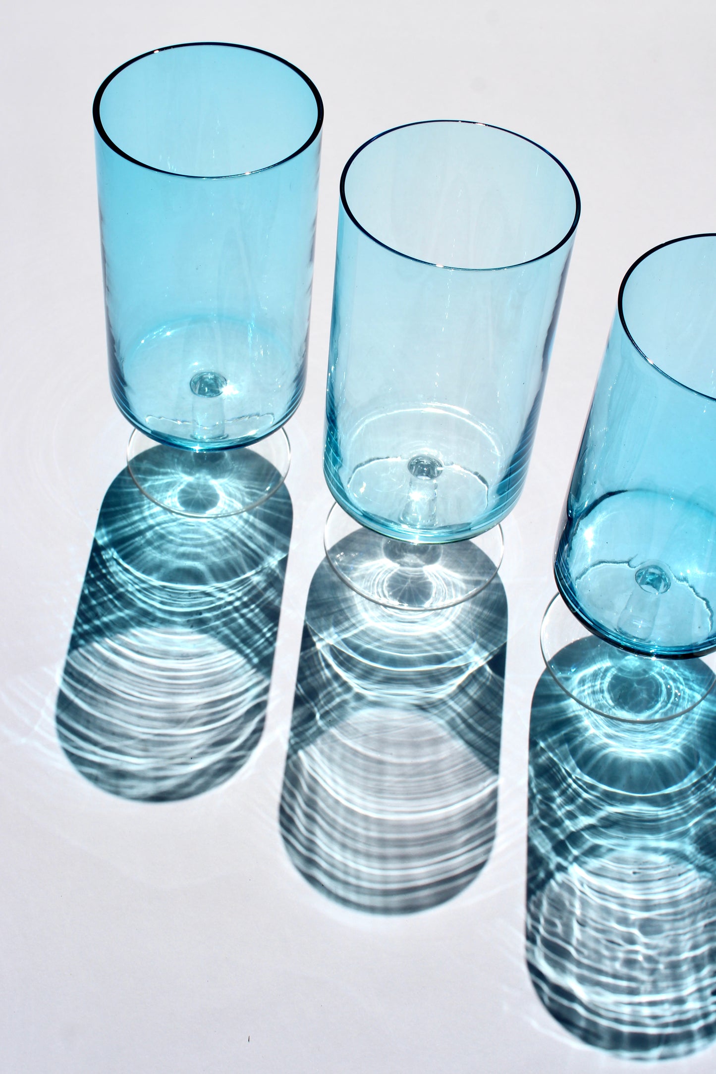 french aqua stemmed water glasses (2)
