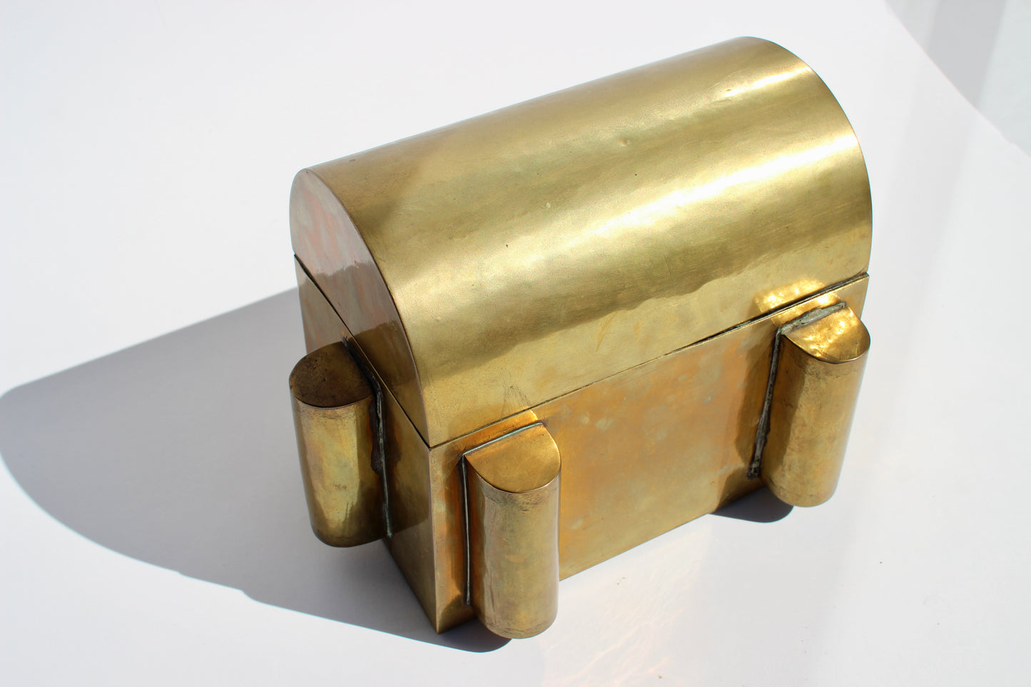 brutalist brass box