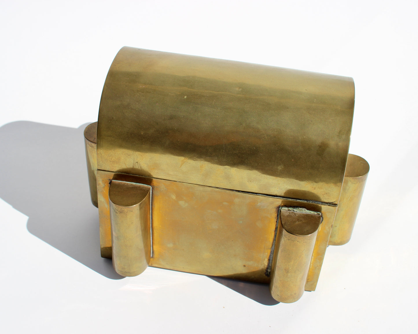 brutalist brass box
