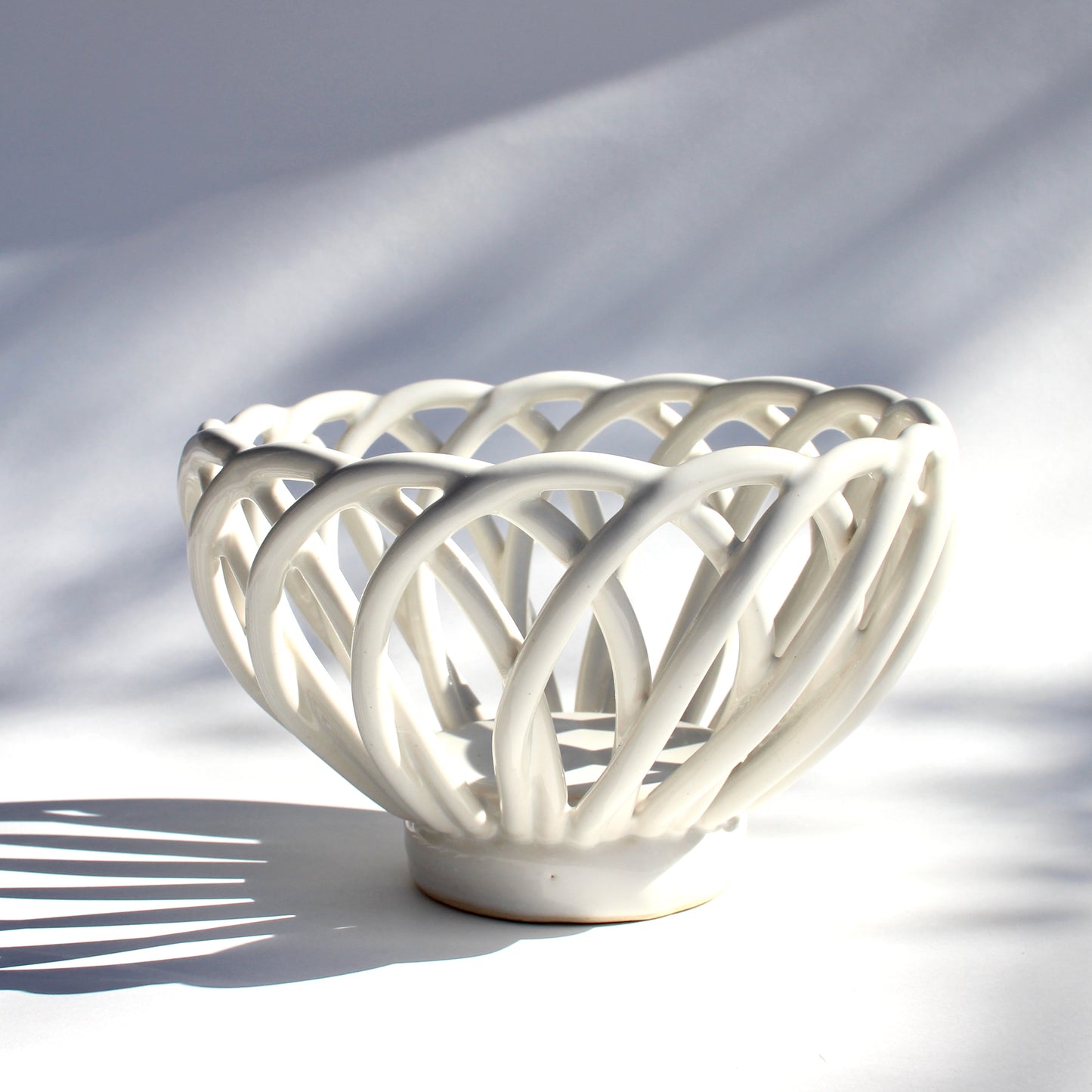 ceramic braided basket