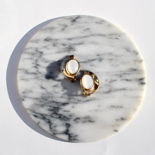 half-moon clip earrings