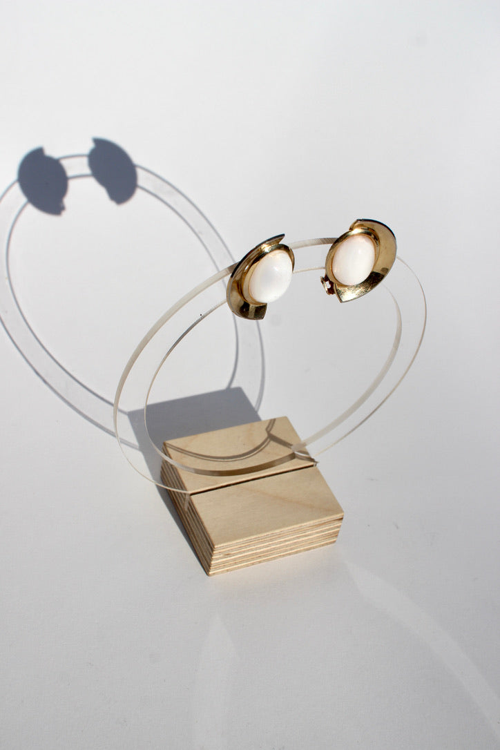 half-moon clip earrings