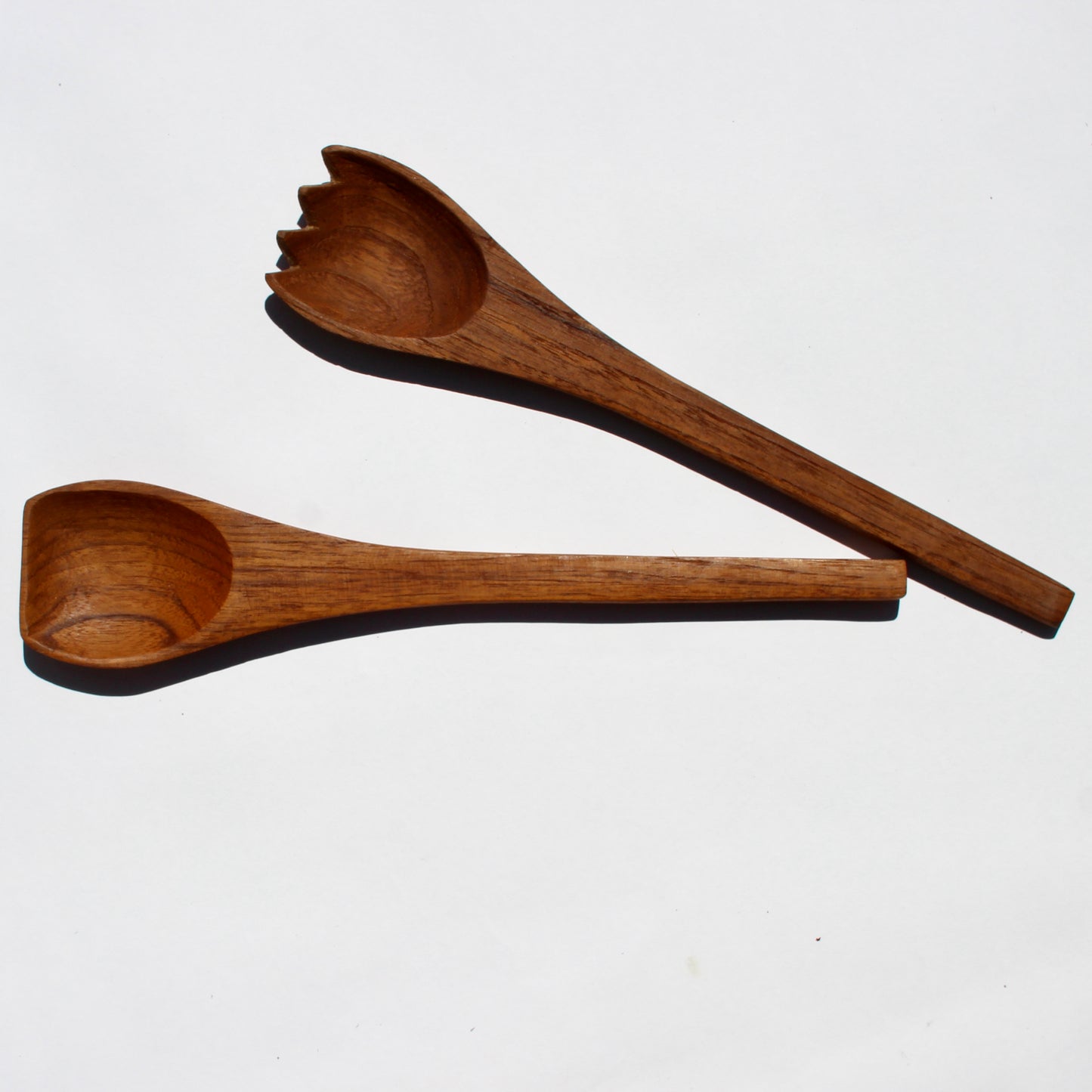 teak serving utensil set