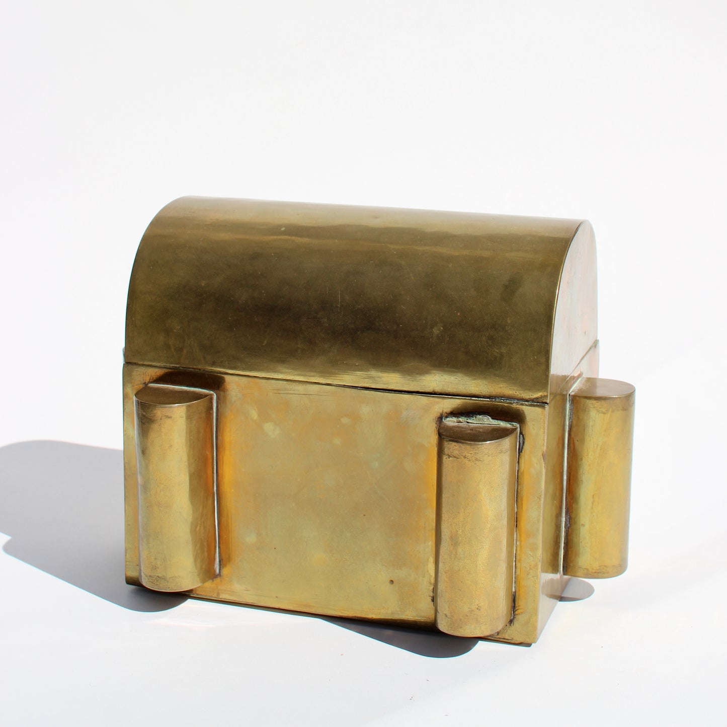 brutalist brass box